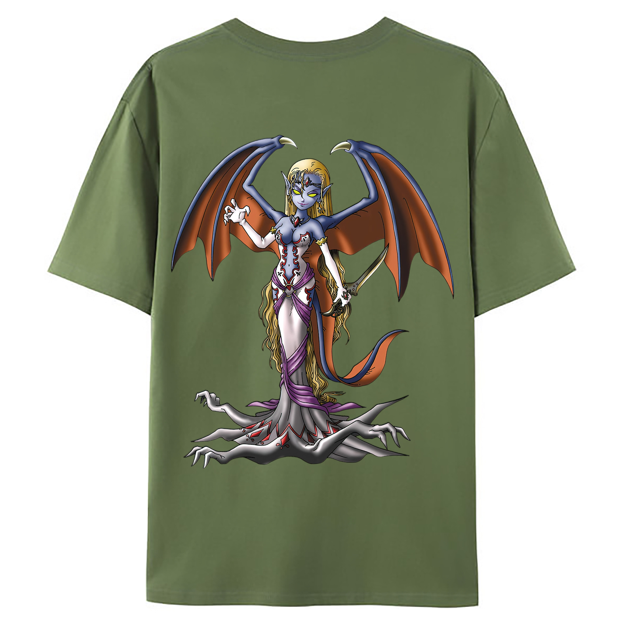 （画像用） ドラゴンクエスト Doragon Kuesuto Dragon Quest 綿100％ メンズ半袖Tシャツ（バックプリント） 通気性